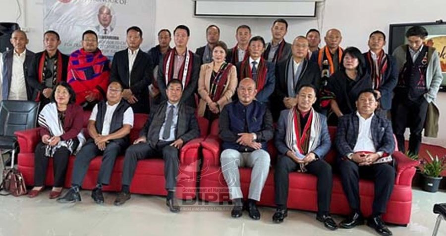 Advisor Temjenmenba with others during the programme held at the Directorate Auditorium, Kohima on April 3. (DIPR Photo) 